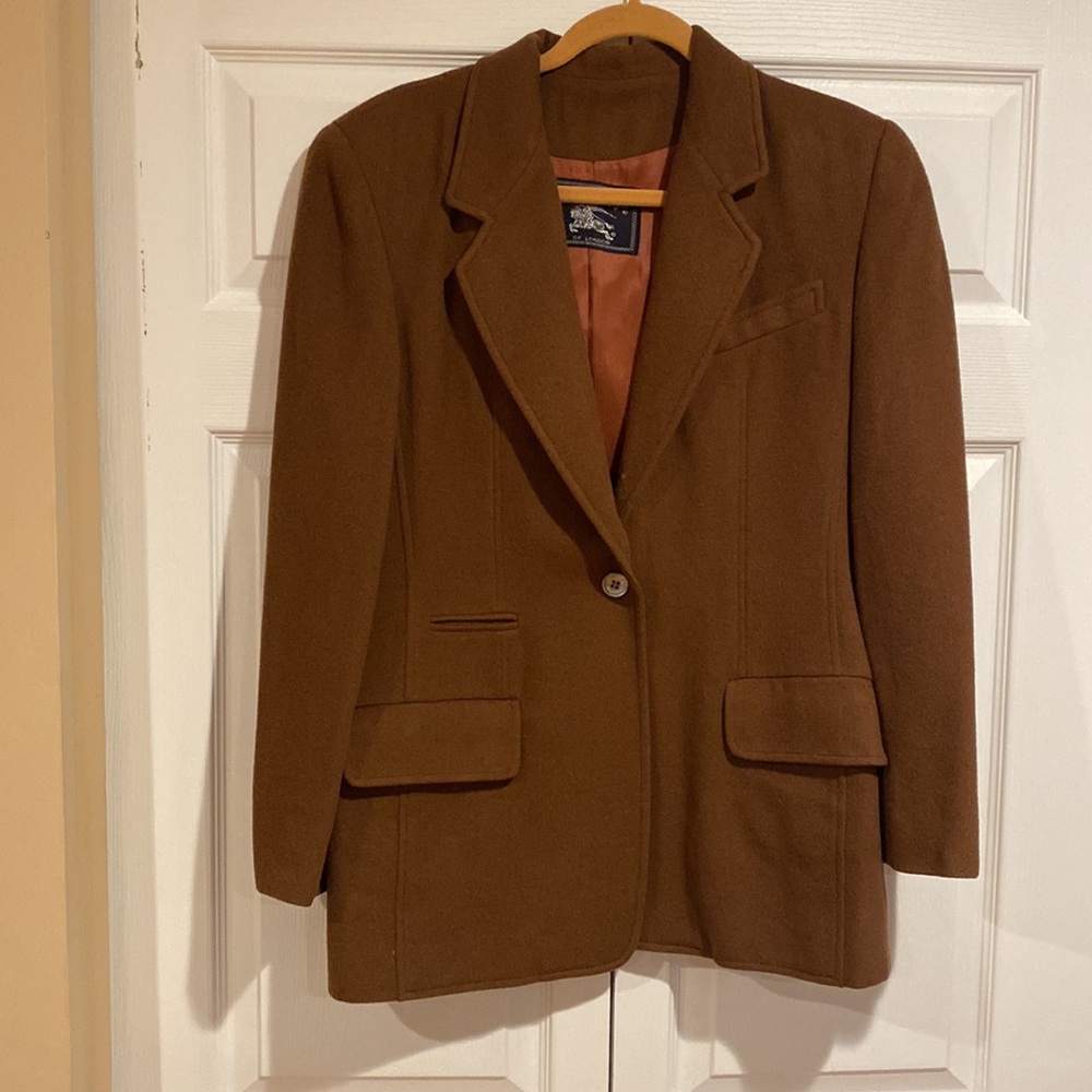 Vintage Authentic Burberry Camel Hair Blazer
